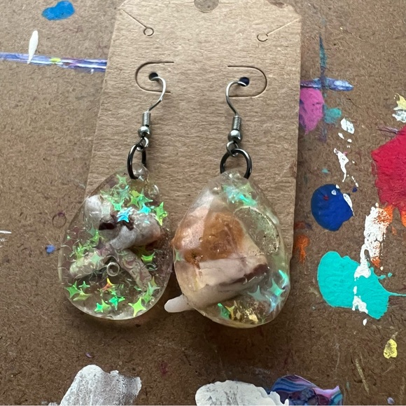 Vanilla Flan with Fork and Spoon Earrings - Picture 5 of 7